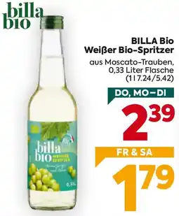 Billa billa bio Weißer Bio-Spritzer Angebot