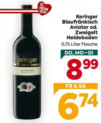 Keringer Blaufränkisch Aviator od. Zweigelt Heideboden