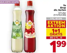 Billa Yo Sirup div. Sorten Angebot
