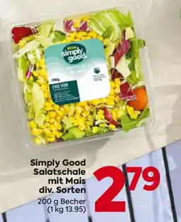 Billa Simply Good Salatschale mit Mais div. Sorten Angebot