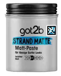 dm Schwarzkopf Got2b Strand Matte Surfer Look Matt-Paste Angebot