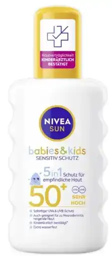 dm Nivea Sun Sonnenspray babies & kids 5in1 protect LSF 50+ Angebot