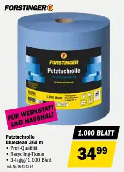 Forstinger Putztuchrolle blueclean Angebot