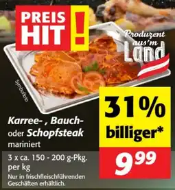 Nah&Frisch Karree-, Bauch- oder Schopfsteak Angebot