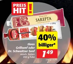 Nah&Frisch Haas Grillsenf oder Dr. Schweitzer Senf Angebot