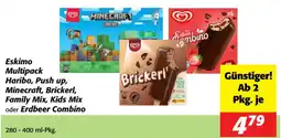 Nah&Frisch Eskimo Multipack Haribo, Push up, Minecraft, Brickerl, Family Mix, Kids Mix oder Erdbeer Combino Angebot