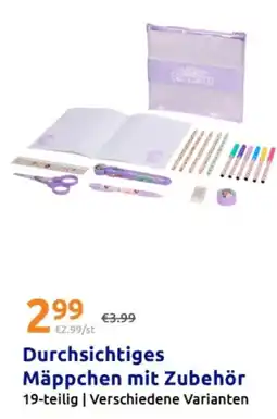Action Durchsichtiges Mäppchen mit Zubehör Angebot