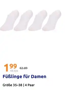 Action Füßlinge für Damen Angebot