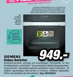 Red Zac Siemens einbau backofen Angebot