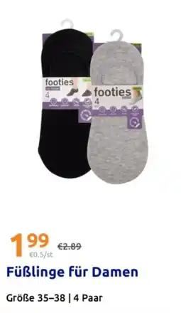 Action Füßlinge für Damen Angebot