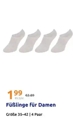 Action Füßlinge für Damen Angebot