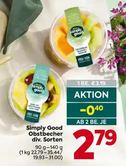 Billa Simply Good Obstbecher Angebot