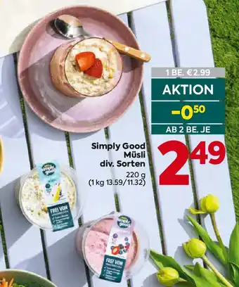 Billa Simply Good Müsli Angebot
