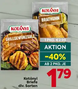 Billa Kotányi Briefe Angebot