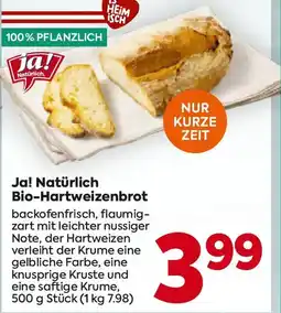 Billa Ja Natürlich Bio Hartweizenbrot Angebot