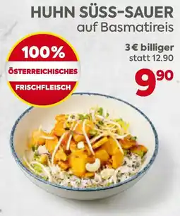 Billa Huhn süss sauer auf basmatireis Angebot
