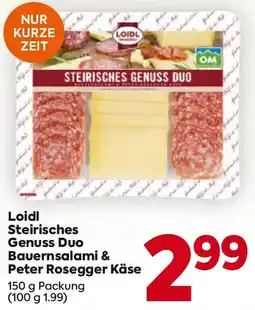Billa Loidl Steirisches Genuss Duo Bauernsalami & Peter Rosegger Käse Angebot