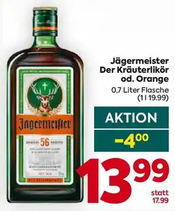 Billa Jägermeister Der Kräuterlikör od Orange Angebot