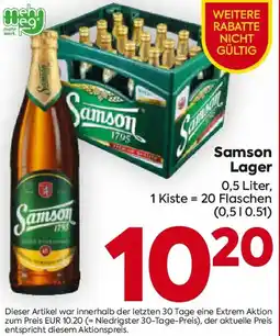 Billa Samson Lager Angebot