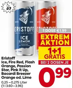 Billa Eristoff Ice Fire Red Flash Orange Passion Star Pink it Up Bacardi Breezer Orange od Lime Angebot