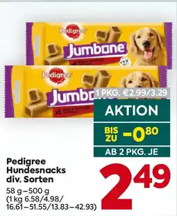 Billa Pedigree Hundesnacks Angebot