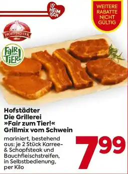 Billa Hofstädter Die Grillerei Fair zum Tier Grillmix vom Schwein Angebot