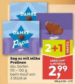 ADEG Sag es mit Milka Pralinen Angebot