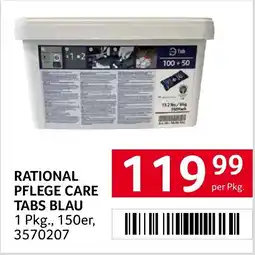 Transgourmet Rational pflege care tabs blau Angebot