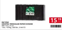 Transgourmet Pap star cocktail trinkhalme papier schwarz Angebot