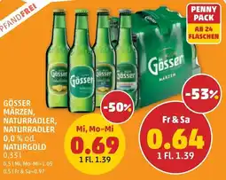 PENNY Gösser märzen, naturradler, naturradler 0,0% od. naturgold Angebot