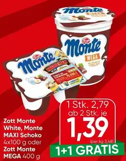 Spar Zott monte white, monte maxi schoko Angebot