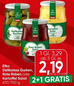 Spar Efko delikatess gurken, rote rüben oder kartoffel salat Angebot