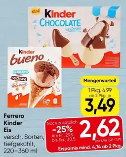 Spar Ferrero kinder eis Angebot