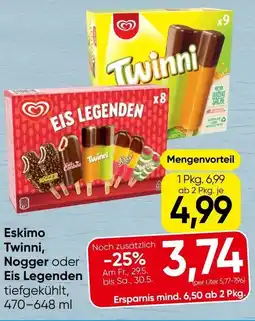 Spar Eskimo twinni, nogger oder eis legenden tiefgekühlt Angebot