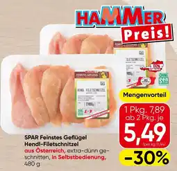 Spar Spar feinstes geflügel hendl-filetschnitzel Angebot