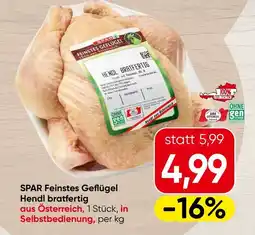 Spar Spar feinstes geflügel hendl bratfertig Angebot