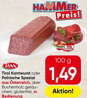 Spar Tirol kantwurst oder polnische spezial Angebot