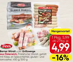 Spar Berner würstl oder grillzwerge Angebot