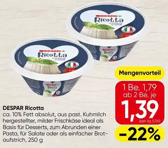 Spar Despar ricotta Angebot