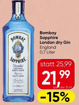 Spar Bombay sapphire london dry gin england Angebot