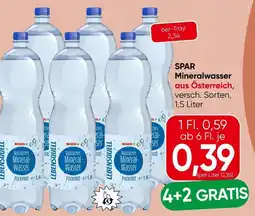 Spar Spar mineralwasser aus österreich Angebot