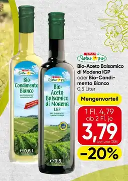 Spar Bio-aceto balsamico di modena igp oder bio-condi- mento bianco Angebot