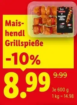 Lidl Mais- hendl Grillspieße Angebot