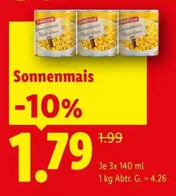 Lidl Sonnenmais Angebot