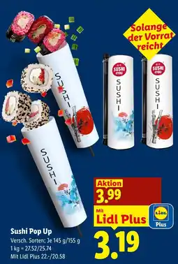 Lidl Sushi pop up Angebot