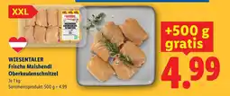 Lidl Wiesentaler frische maishendl oberkeulenschnitzel Angebot