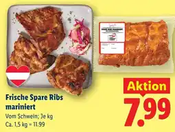 Lidl Frische spare ribs mariniert Angebot