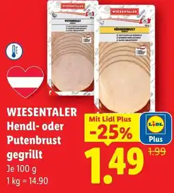 Lidl Wiesentaler hendl- oder putenbrust gegrillt Angebot