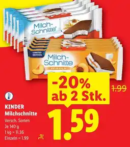Lidl Kinder milchschnitte Angebot