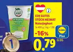 Lidl Ein gutes stück heimat naturjoghurt Angebot